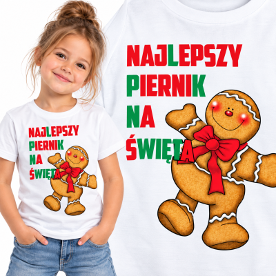 KOSZULKA DZIECIĘCA ŚWIĄTECZNA NAJLEPSZY PIERNIK